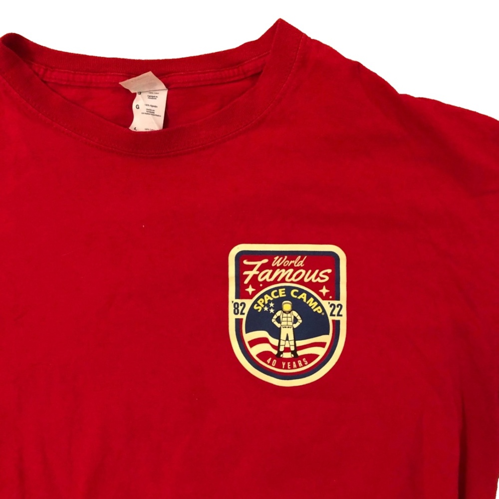 World Famous Space Camp Graphic T-shirt Men’s L Red 100% Cotton